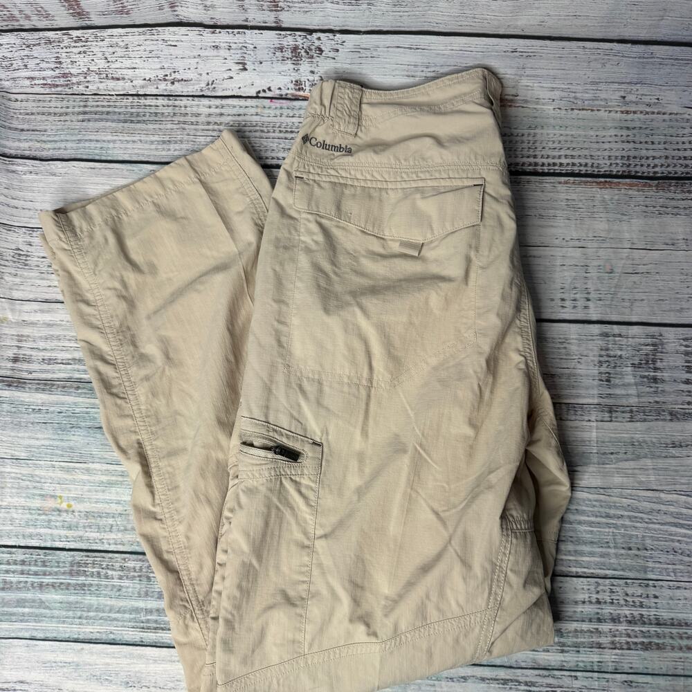 Columbia Outdoor Hiking Fishing Pants Cargo Tan Mens 32/30